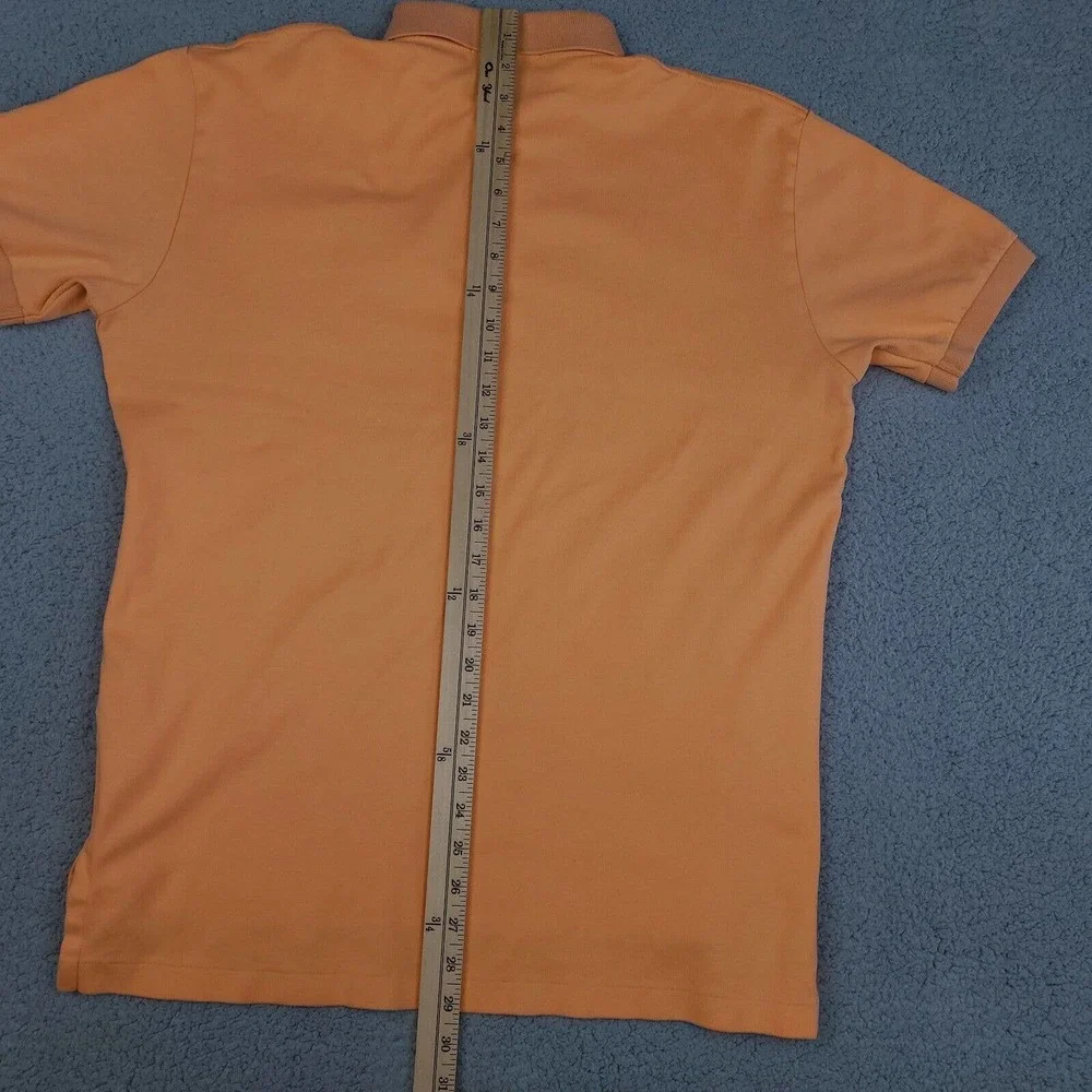 Polo Ralph Lauren Polo Shirt‎ Mens Medium Orange Pony Cotton Rugby